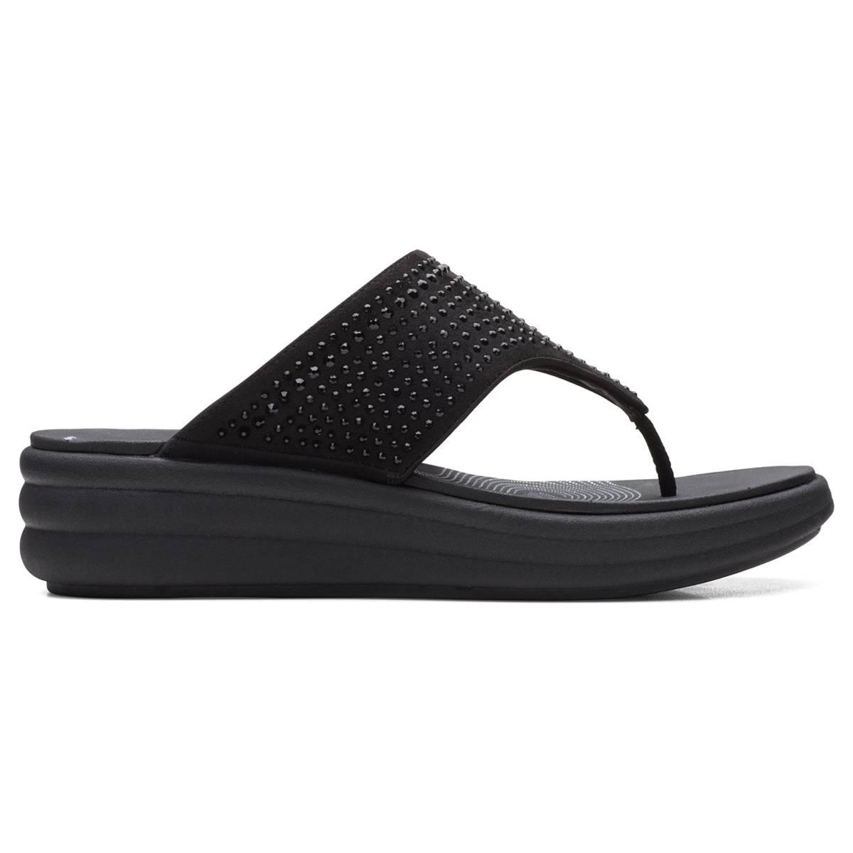 Womens Clarks® Cloudsteppers™ Drift Jaunt Interest Flip Flops
