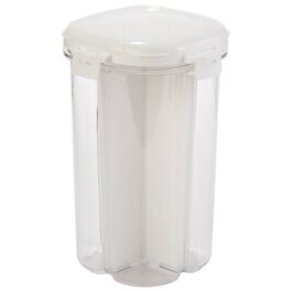 2.3qt. White 4-Section Canister