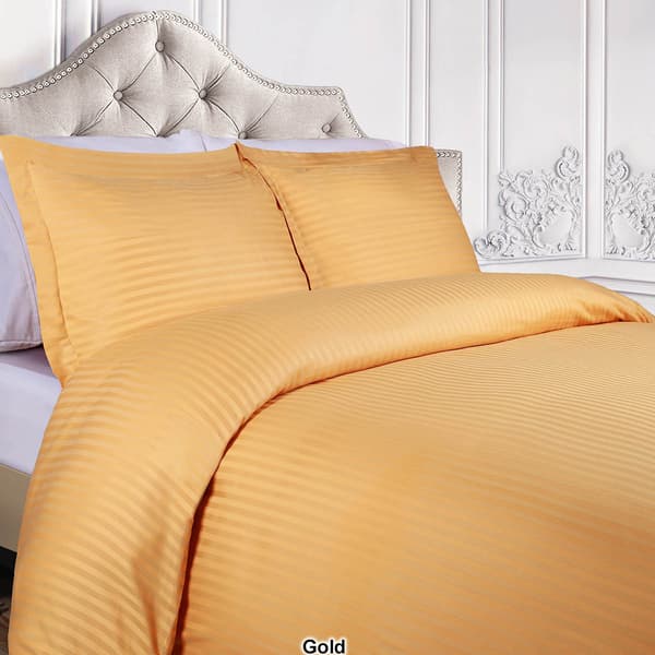 Superior 400 Thread Count Stripe Egyptian Cotton Duvet Cover Set