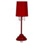 Simple Designs Table Lamp w/Fabric Shade & Hanging Acrylic Beads - image 6