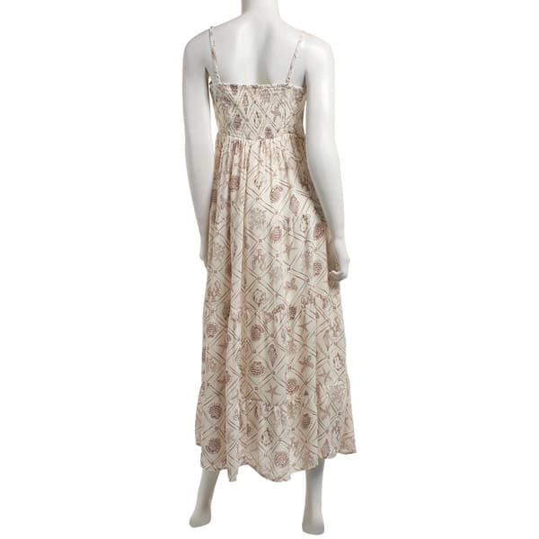Juniors Wallflower Tropical Print Gauze Tier Midi Dress
