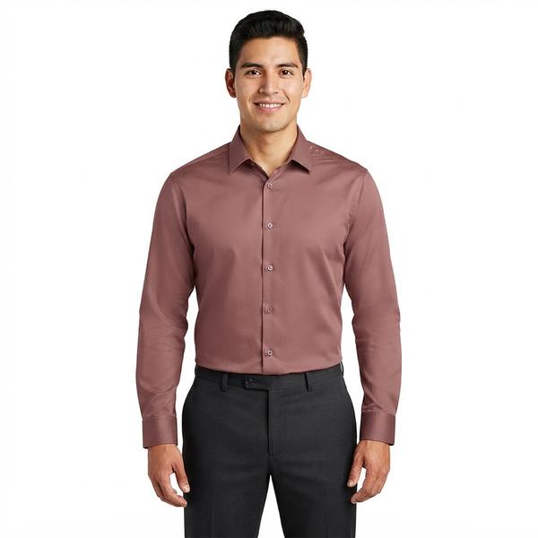 Mens Tom Baine Regular Fit Performance Dress Shirt - Rust - image 