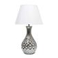 Elegant Designs Juliet Ceramic Table Lamp w/Metallic Silver Base - image 2