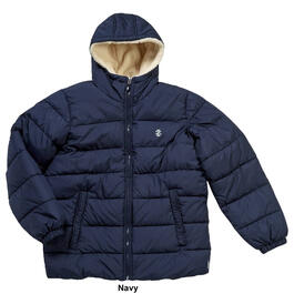 Mens IZOD&#174; Solid Sherpa Lined Puffer