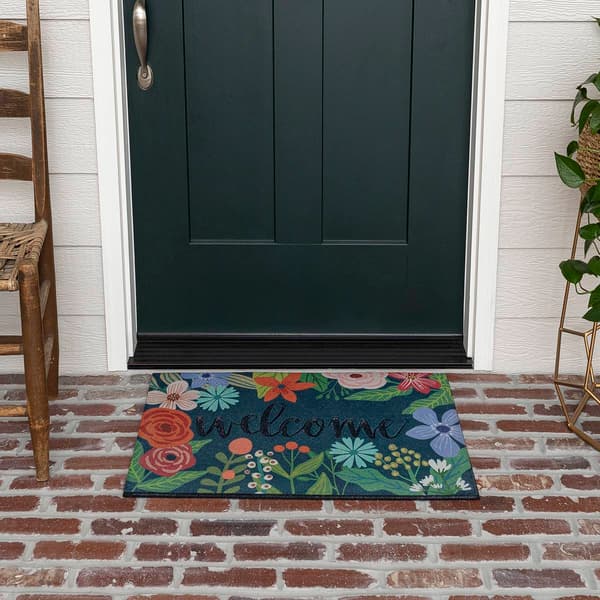 Mohawk Home Spring Sunset Floral Welcome Rectangle Doormat