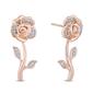 Enchanted by Disney 1/10ctw. Diamond Gold Plated Belle Earrings - image 2