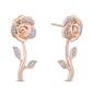 Enchanted by Disney 1/10ctw. Diamond Gold Plated Belle Earrings - image 2