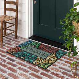 Mohawk Home Stained Glass Geometric Rectangle Doormat