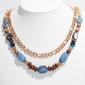 Ashley Cooper(tm) 2 Row Gold-Tone Beaded Necklace w/ Chain Accents - image 1