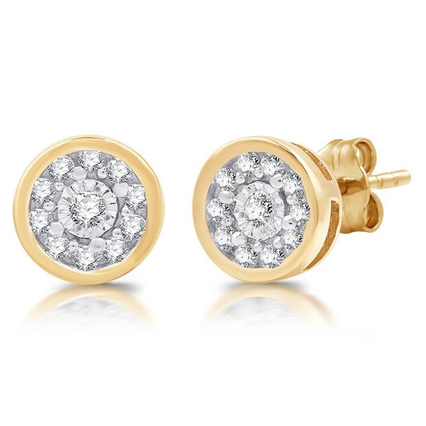 Nova Star® Lab Grown Diamond Bezel Frame Pendant & Earring Set