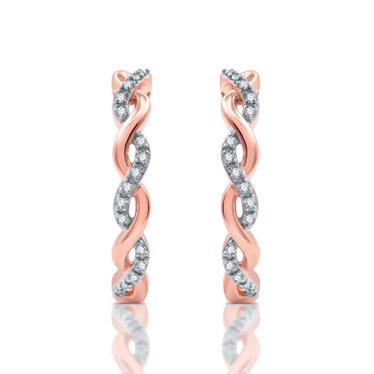 Diamond Classics™ Sterling Silver 1/10ctw. Twist Earrings