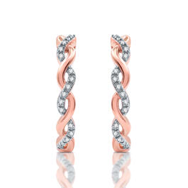 Diamond Classics&#40;tm&#41; Sterling Silver 1/10ctw. Twist Earrings