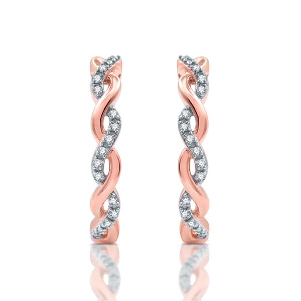 Diamond Classics(tm) Sterling Silver 1/10ctw. Twist Earrings