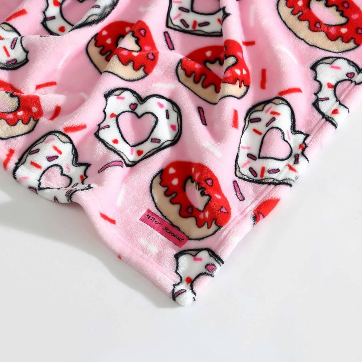 Betsey Johnson Donut Hearts Throw