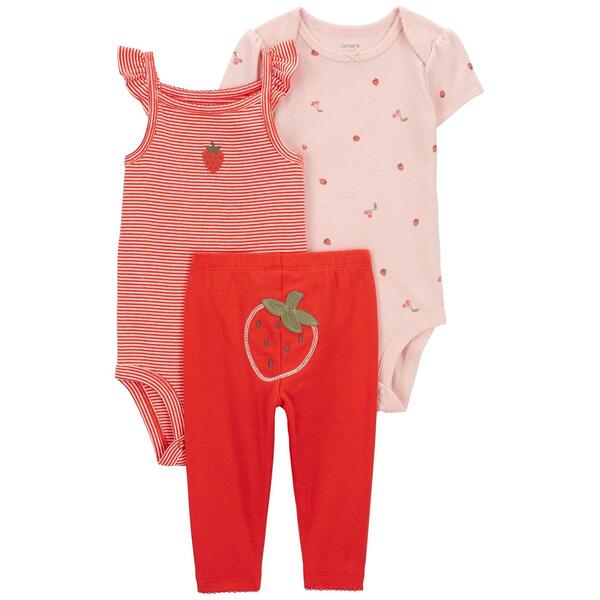 Baby Girl &#40;NB-24M&#41; Carters&#40;R&#41; 3pc. Strawberry Little Character Set - image 