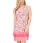 Petites MSK S/L Print Ity Keyhole Neck Dress - image 1