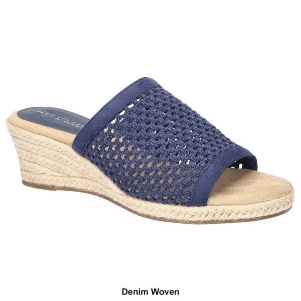 Womens Easy Street Jubilee Espadrille Wedge Slide Sandals