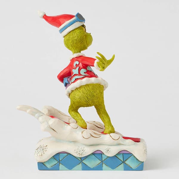 Jim Shore Grinch Snowboarding Christmas Figurine