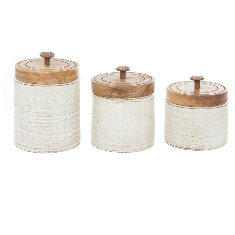 9th & Pike® 3pc. Shabby Chic Storage Jars
