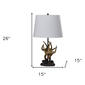 HomeRoots 26in. Natural and Brown Antlers Table Lamp - image 4