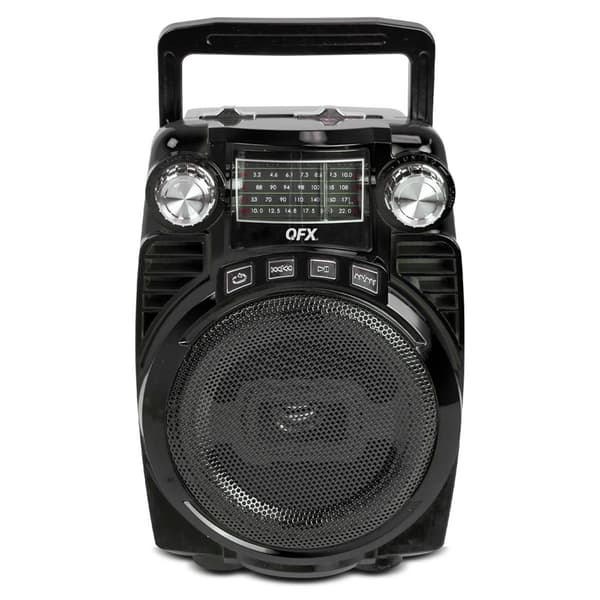 QFX AM & FM Radio w/ Bluetooth Speaker - Black - image 