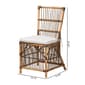 Baxton Studio Kim Bohemian Natural Brown Rattan Dining Chair - image 8
