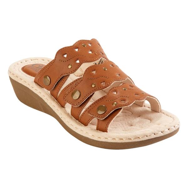 Womens Cliffs by White Mountain Caring Burnished Slide Sandals - image 