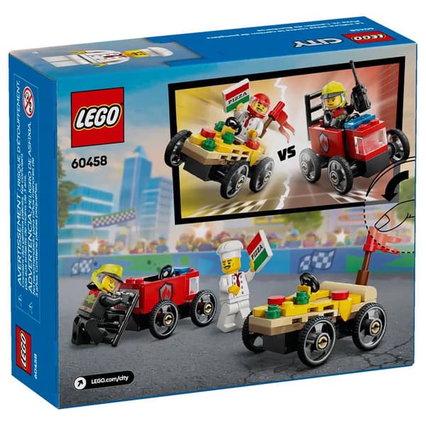LEGO&#174; CITY Pizza vs. Fire Truck Race Car Pack Building Kit