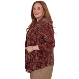 Plus Size Alfred Dunner Union Square Shimmer Two in One Blouse