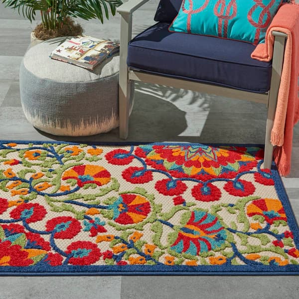 Nourison Aloha Bloom Vines Transitional Indoor/Outdoor Area Rug