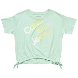 Girls &#40;7-16&#41; Calvin Klein Gradient Logo Cinched Tee
