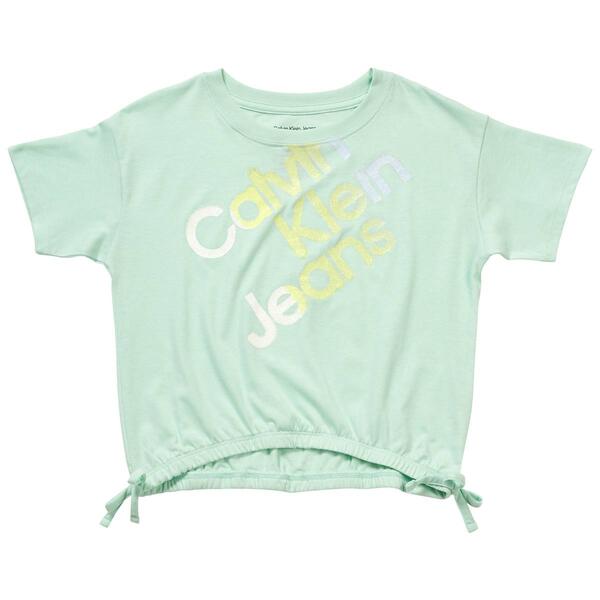 Girls &#40;7-16&#41; Calvin Klein Gradient Logo Cinched Tee - image 