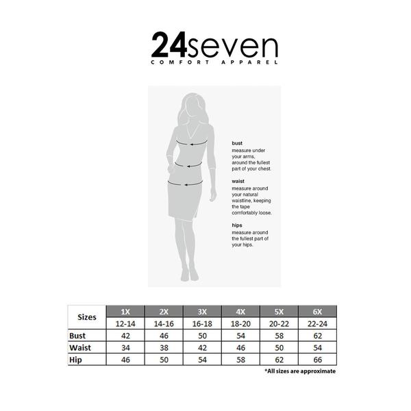 Plus Size 24/7 Comfort Apparel Multicolor Pocket Dress