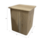 Sagebrook Home Natural Square Ribbed Accent Table - image 4