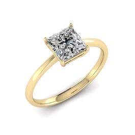 Moluxi&#8482; 14kt. Gold 2ctw. Moissanite Princess-Cut Solitaire Ring