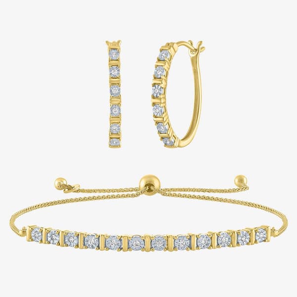 Nova Star(R) Lab Grown Diamond Bolo Bracelet & Earrings Set - image 