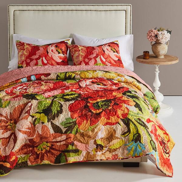 Greenland Home Fashions&#40;tm&#41; Senna Boho Bouquet Quilt Set - image 
