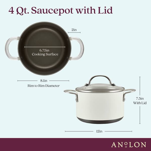 Anolon&#174; Achieve Hard Anodized Nonstick 4qt. Saucepot