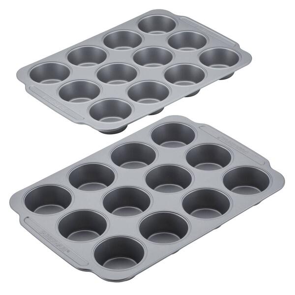 Farberware&#40;R&#41; Non-Stick Bakeware Double Batch Muffin & Cupcake Pan - image 