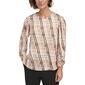 Womens DKNY Ruching Long Sleeve Lines Blouse - image 1