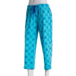 Womens Goodnight Kiss Starfish Shell Capri Pajama Pants