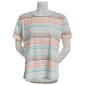 Womens Hasting & Smith Short Sleeve Crew Neck Stripe Slub Tee - image 3