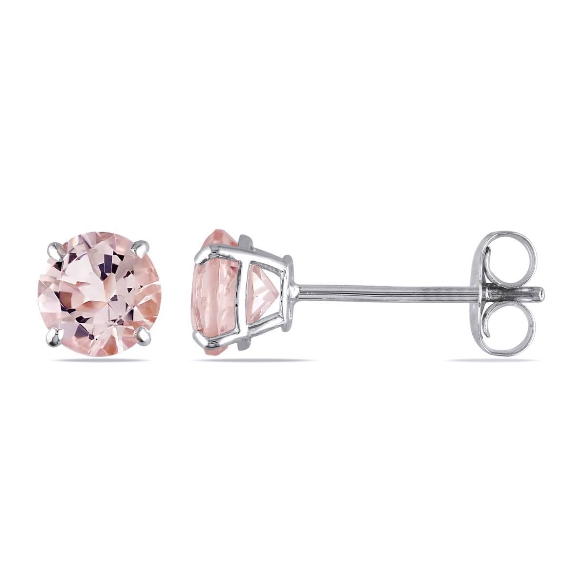 Gemstone Classics™ 14kt. Gold 1ctw. Morganite Stud...