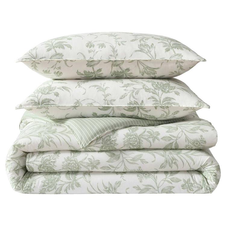 Laura Ashley Natalie Cotton Reversible Duvet Cover Set