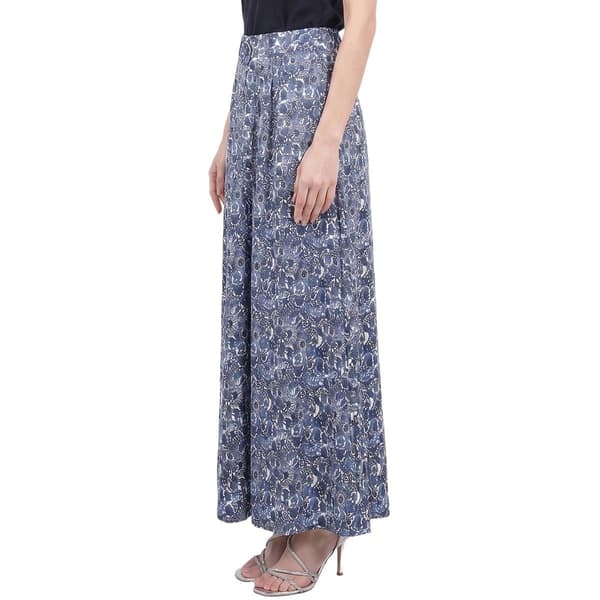 Womens NY Collection Abstract Floral O-Ring Sash Belt Maxi Skirt