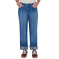 Womens Ruby Rd. Game of Luxe Floral Cuff Wide Leg Jeans - image 1