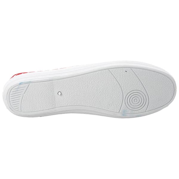Womens Ashley Blue Red Stripe Canvas Slip On Flats