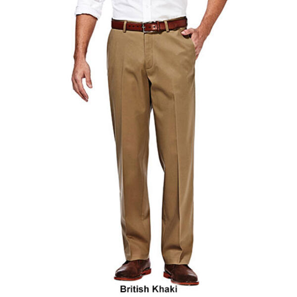 Mens Haggar&#174; Premium No Iron Khaki Classic Fit Flat Front Pant