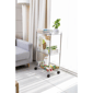 J&V Textiles Chrome Clear Acrylic 3 Tier Cart - image 4