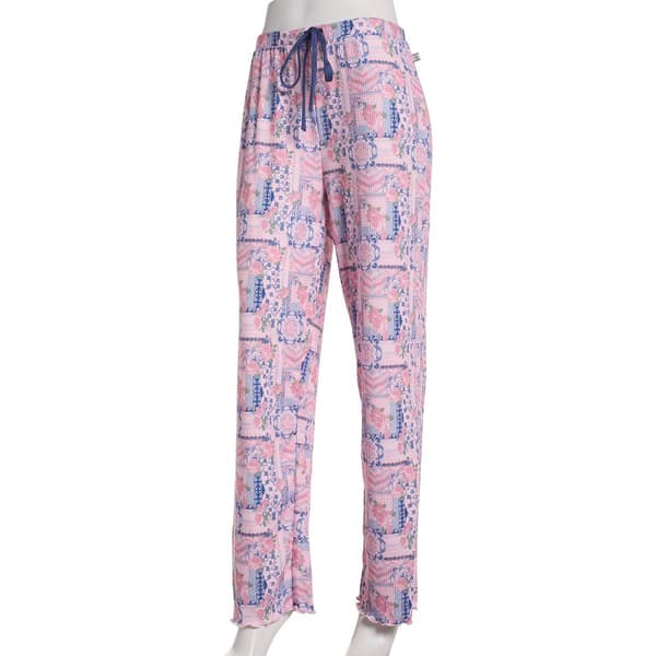 Womens Jessica Simpson Mini Rib Floral Tile Pajama Pants - image 